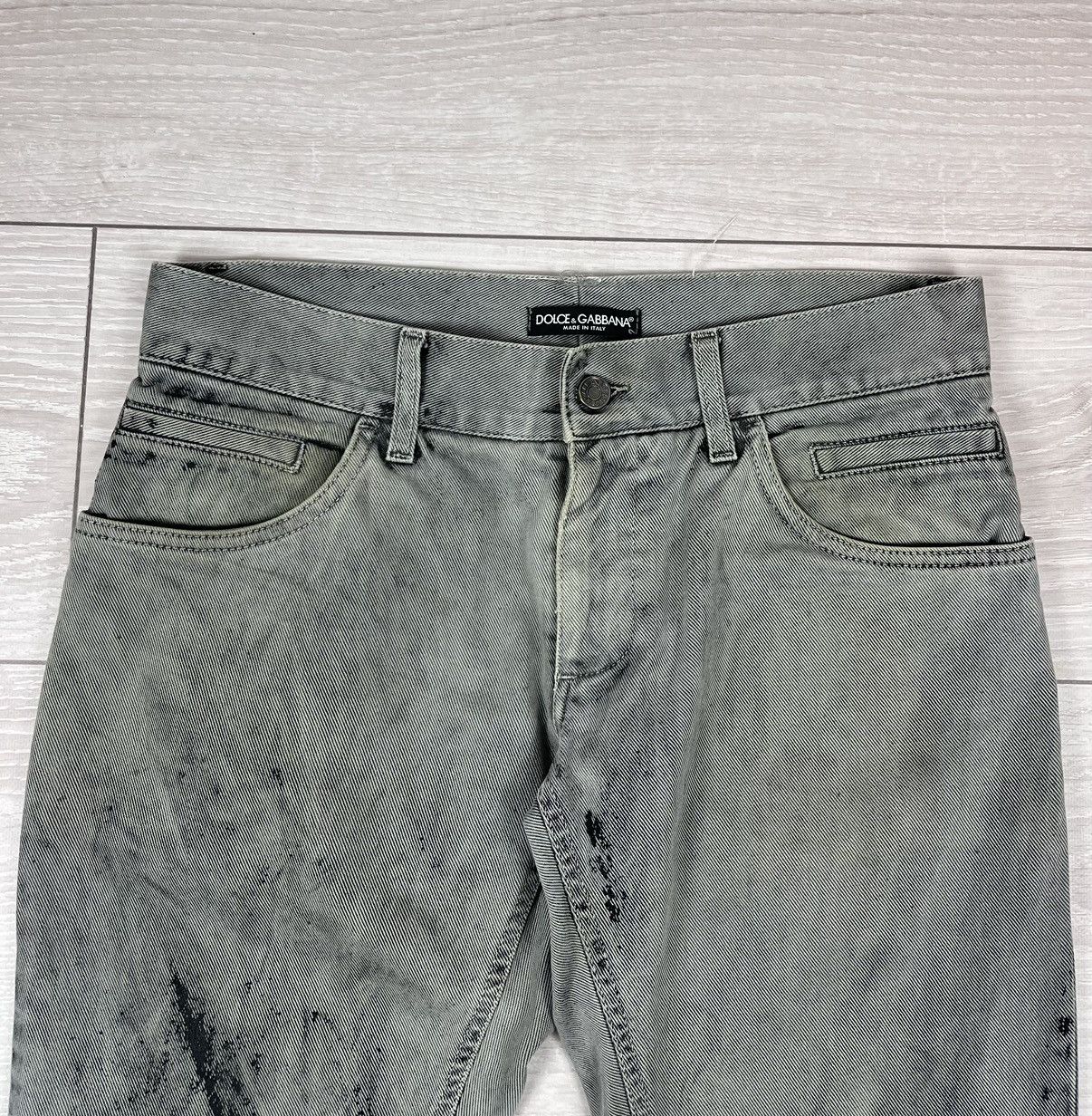 Dolce & Gabbana Dolce Gabbana Vintage Avante Garde Painted Denim Pants Size US 32 / EU 48 - 8 Thumbnail