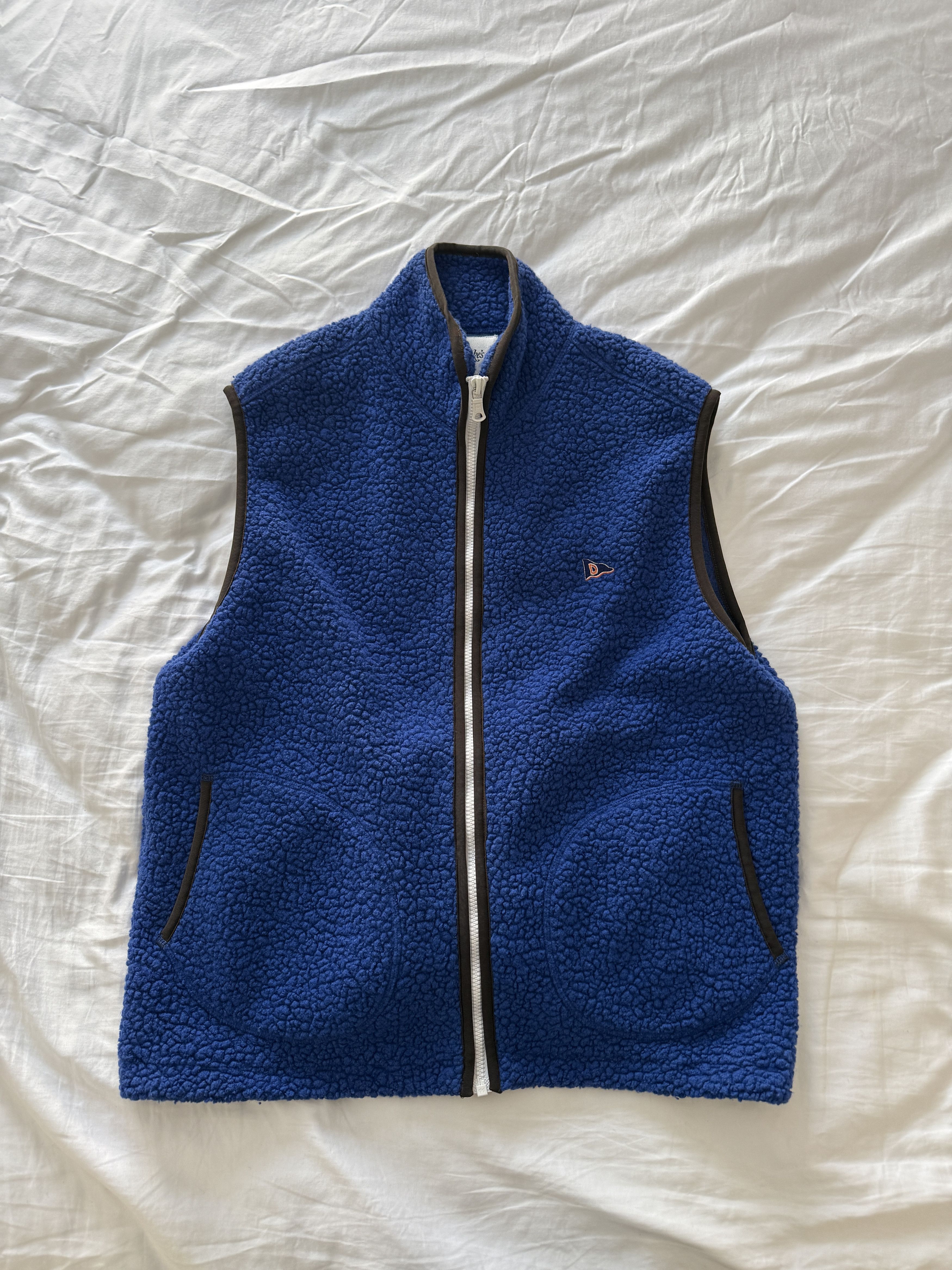 Drake's Drake's Blue Fleece Boucle Vest Size US XL / EU 56 / 4 - 1 Thumbnail