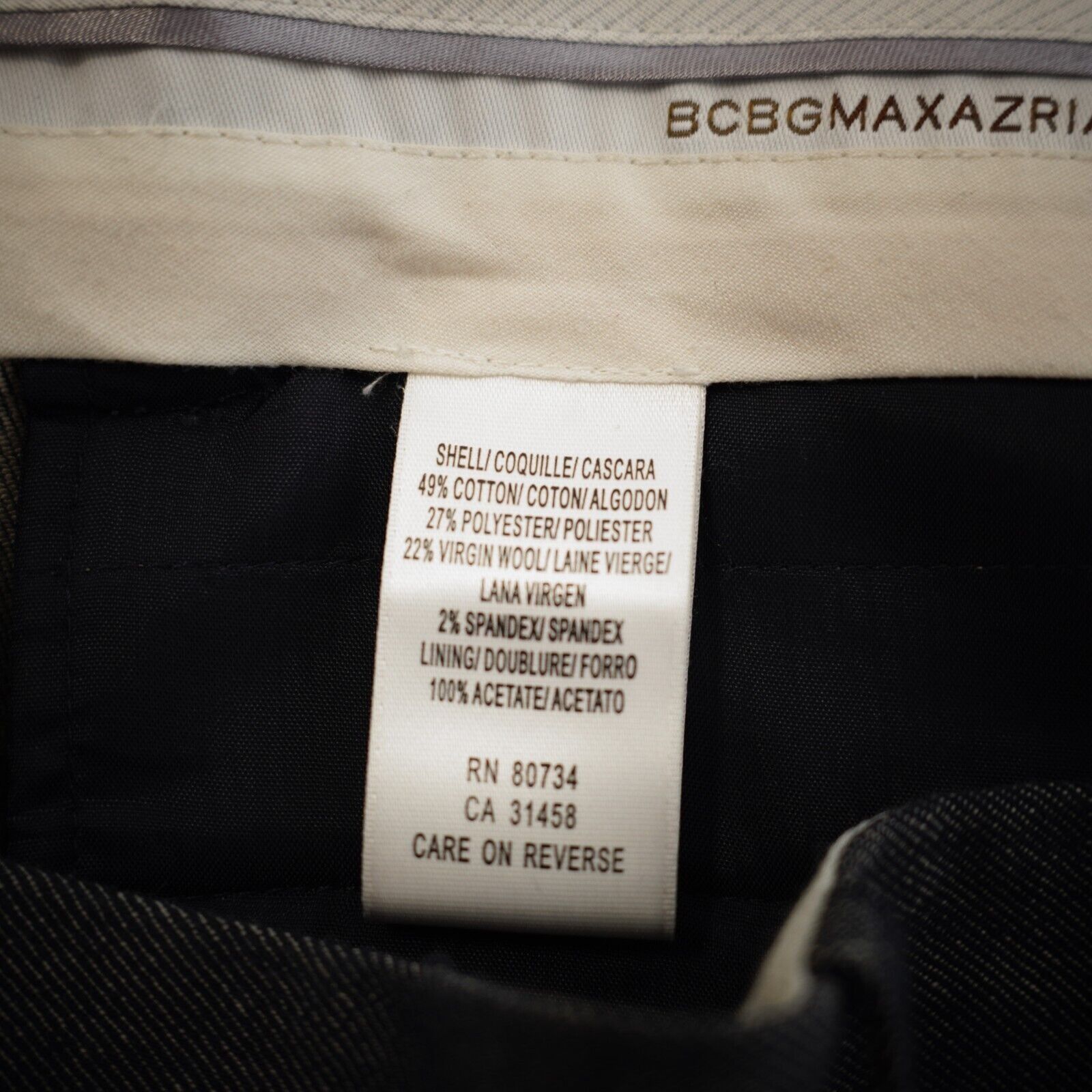 Bcbgmaxazria BCBGMaxazria Size 8 Gray Twill Cotton Polyester Virgin Wool Size 30" / US 8 / IT 44 - 5 Thumbnail