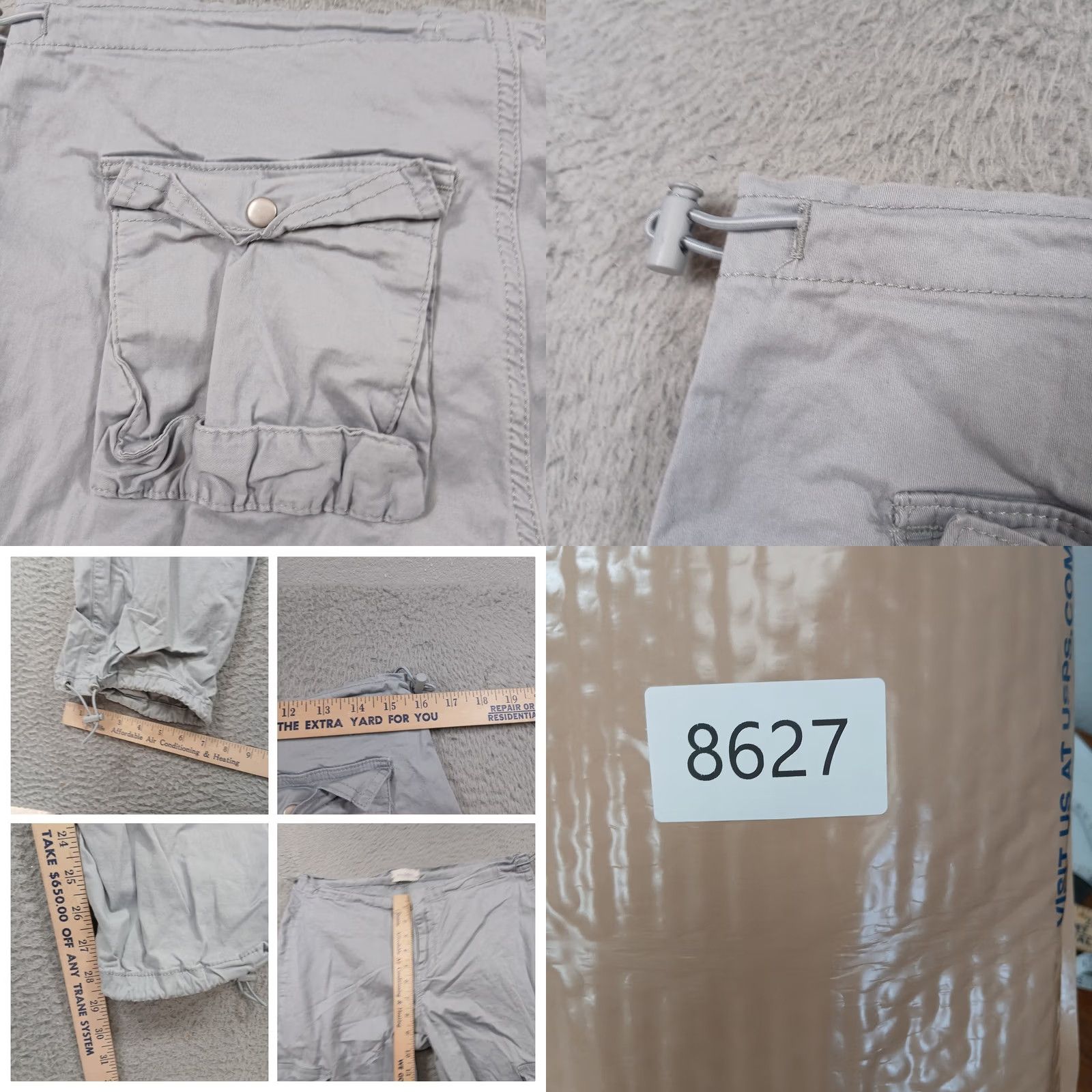 Pacsun PacSun Grey Parachute Cargo Pants XS Gorpcore Baggy Adjustable Womens Size 26" / US 2 / IT 38 - 8 Thumbnail