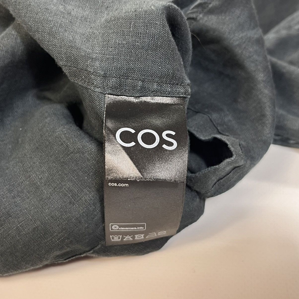 Cos Cos Regular True Hemp Black Navy Button Shirt Size US M / EU 48-50 / 2 - 7 Thumbnail