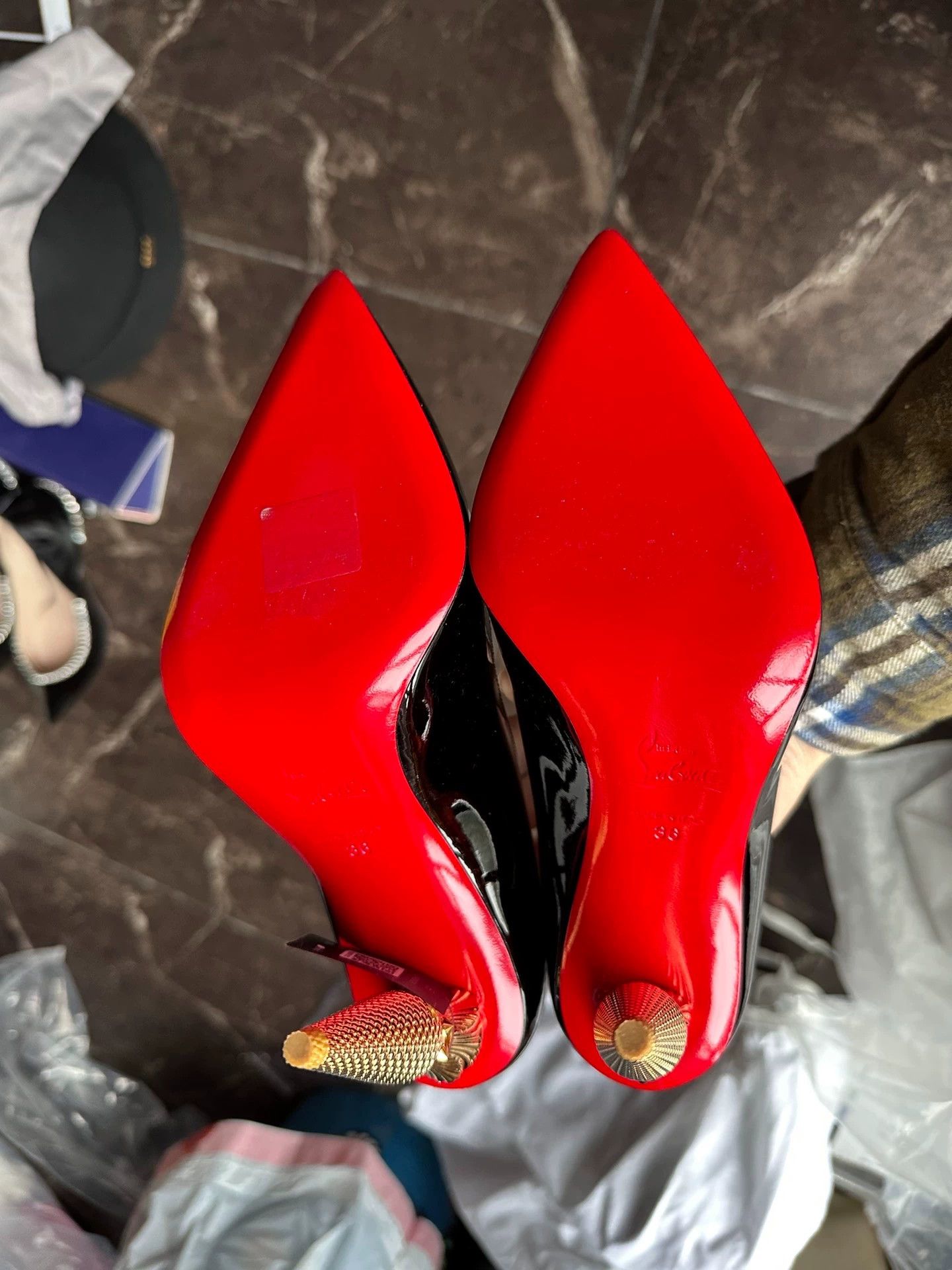 Christian Louboutin Christian Louboutin Lipstick-Shaped Heel Black Patent Leather 36 Size US 5.5 / IT 35.5 - 5 Thumbnail