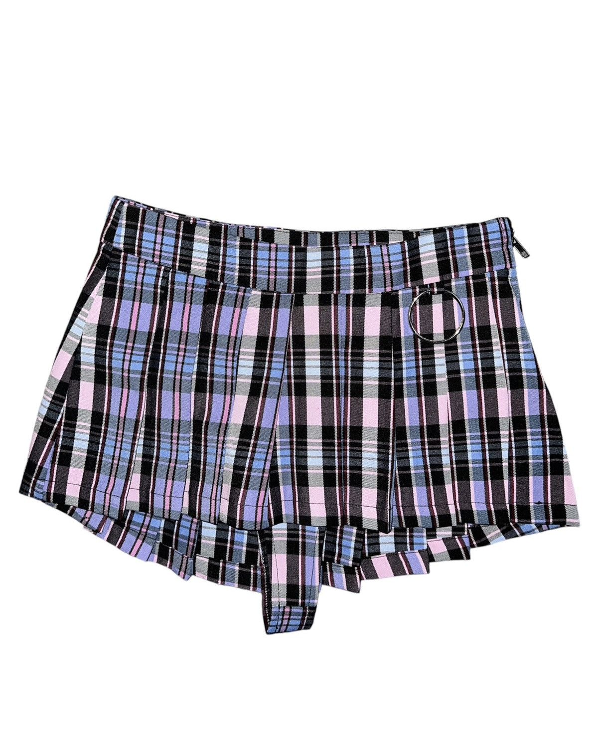 Designer CAPSULLE pastel tartan micro skirt 🎀💙 Size 24" / US 00 / IT 34 - 1 Thumbnail