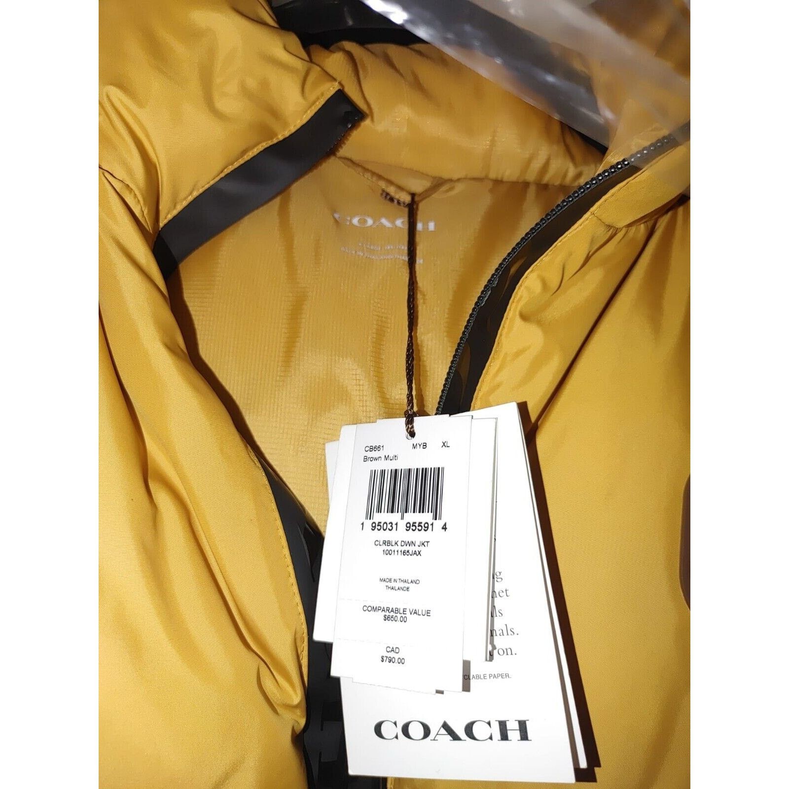 Coach Coach Men's Colorblock Down Jacket Yellow Multi Size XL $650 Size US XL / EU 56 / 4 - 4 Thumbnail
