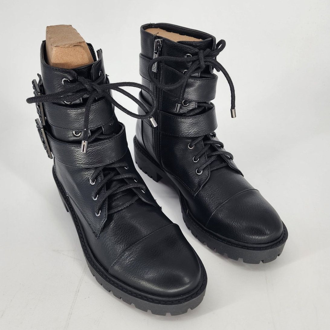 Jessica Simpson Jessica Simpson Kerina Black Fashion Combat Boots Size 7M Size US 7 / IT 37 - 3 Thumbnail