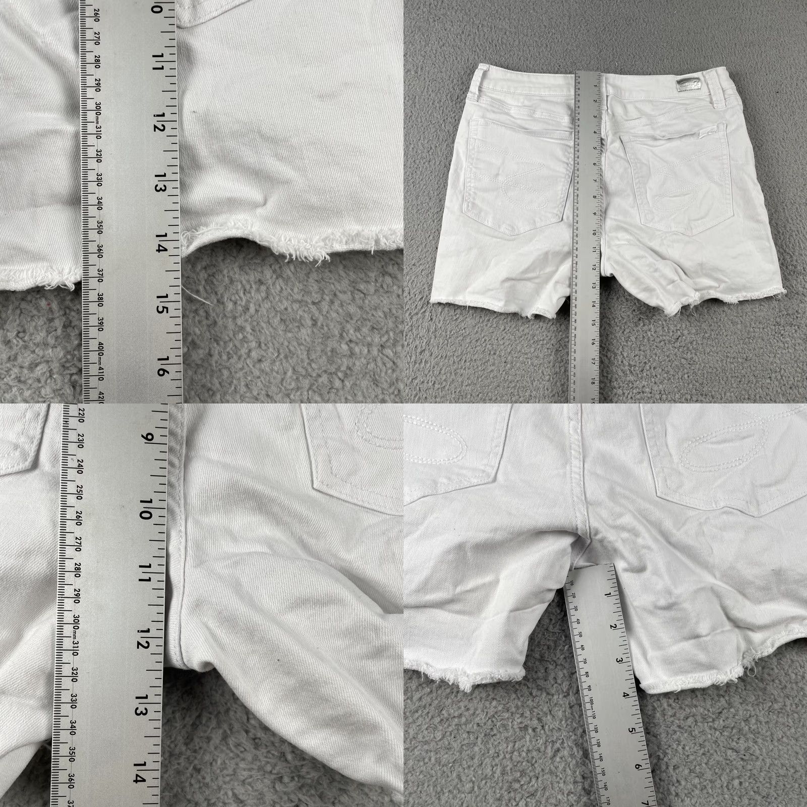 Vintage Seven7 Jeans Weekend Shorts Women’s Size 12 White Logo EUC Short Cut-Off 4 Inch Inseam Mens? Size 34" / US 12 / IT 48 - 10 Thumbnail