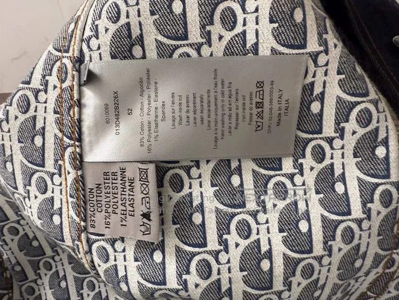 Dior Dior Denim Jacket with Printed Lining. Size US L / EU 52-54 / 3 - 4 Thumbnail