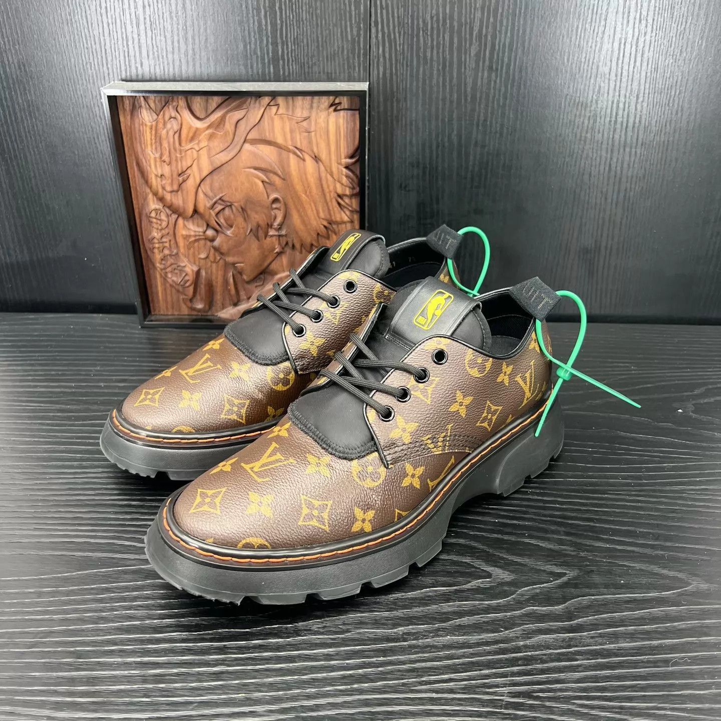 Louis Vuitton LV x NBA Bold Print Leather Kicks 41.5 (7.5) MINT Size US 8.5 / EU 41-42 - 1 Thumbnail