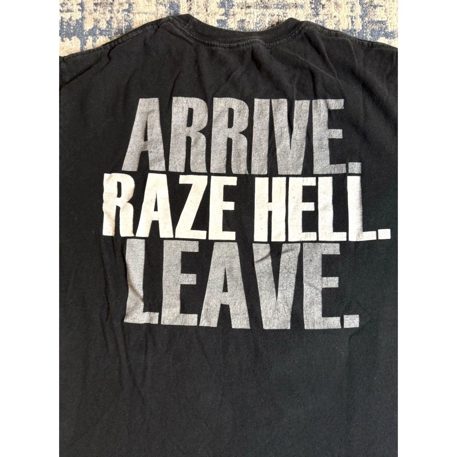Vintage VINTAGE Raze Hell Leave T Shirt M Hundredth Hardcore Arrive 2000s Counterparts Black Metal Band Skull Size US M / EU 48-50 / 2 - 4 Thumbnail