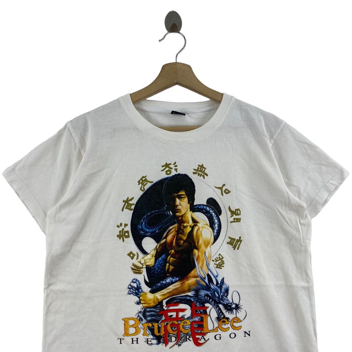 Vintage Vintage 90s BRUCE LEE The Dragons Movie Print White Short Size US L / EU 52-54 / 3 - 2 Thumbnail