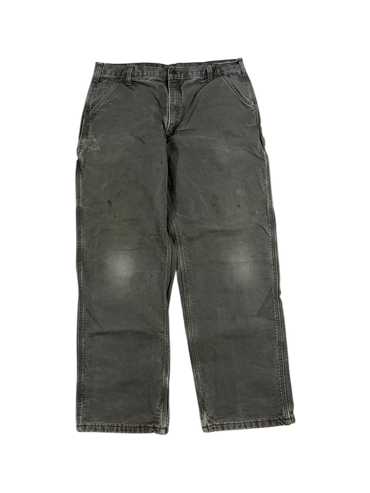 Carhartt Vintage Carhartt B111 MOS Flannel Lined Pants Faded Green Size US 37 - 1 Thumbnail