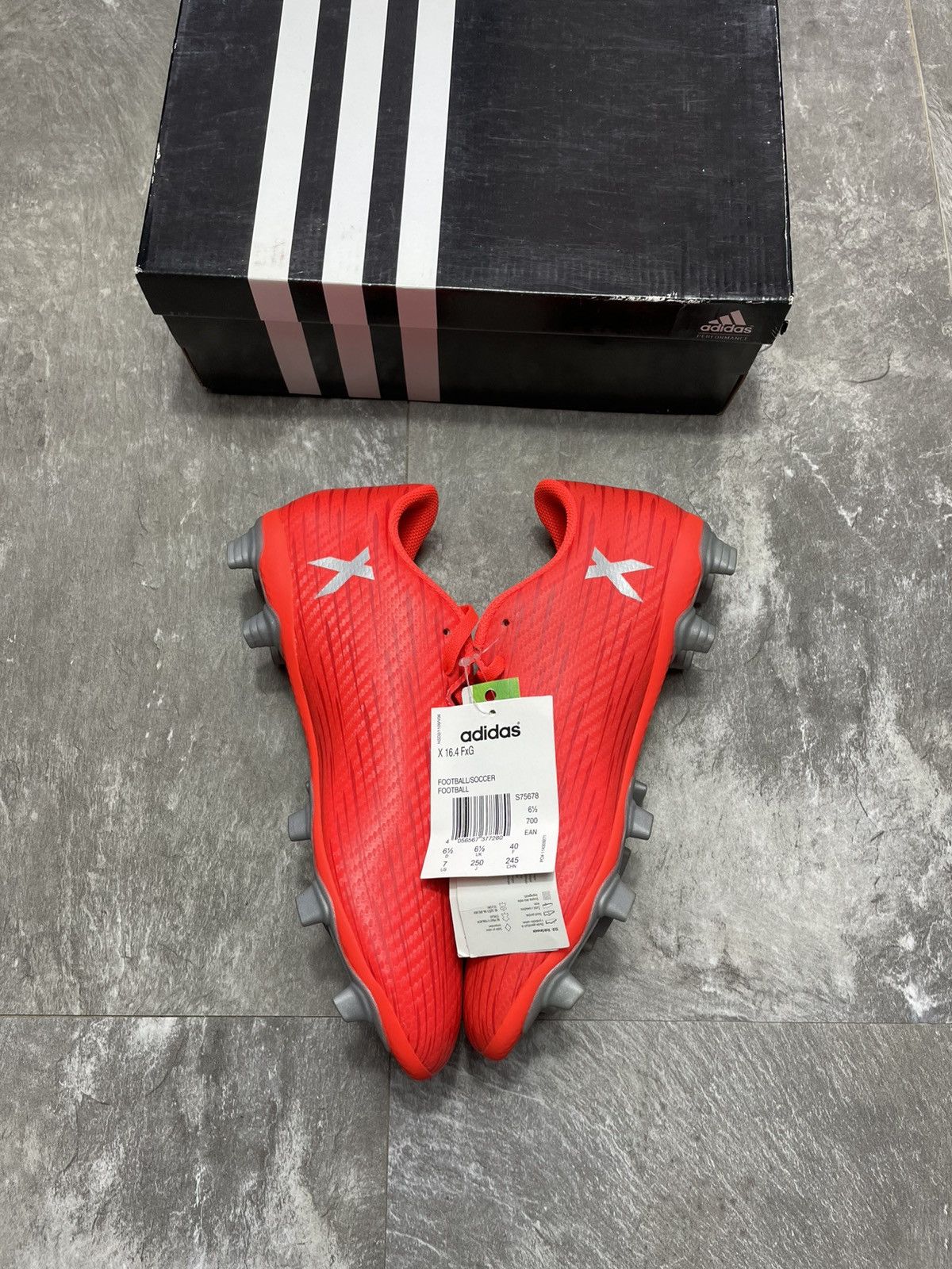 Adidas AdidasX 16.4 FxG Soccer Cleats Solar Red Silver Men’s Size US 7 / EU 40 - 9 Thumbnail
