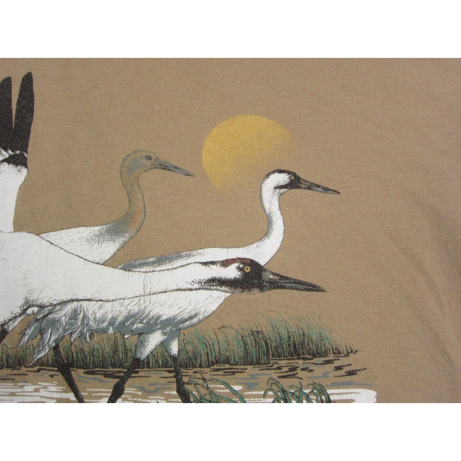 Vintage Vintage Crane Shirt Mens 2XL Brown Aransas National Wildlife Refuge Whooping T-Shirt Short Sleeve Crew Neck Jersey 80s 90s Beer Classic School Men Size US XXL / EU 58 / 5 - 4 Thumbnail
