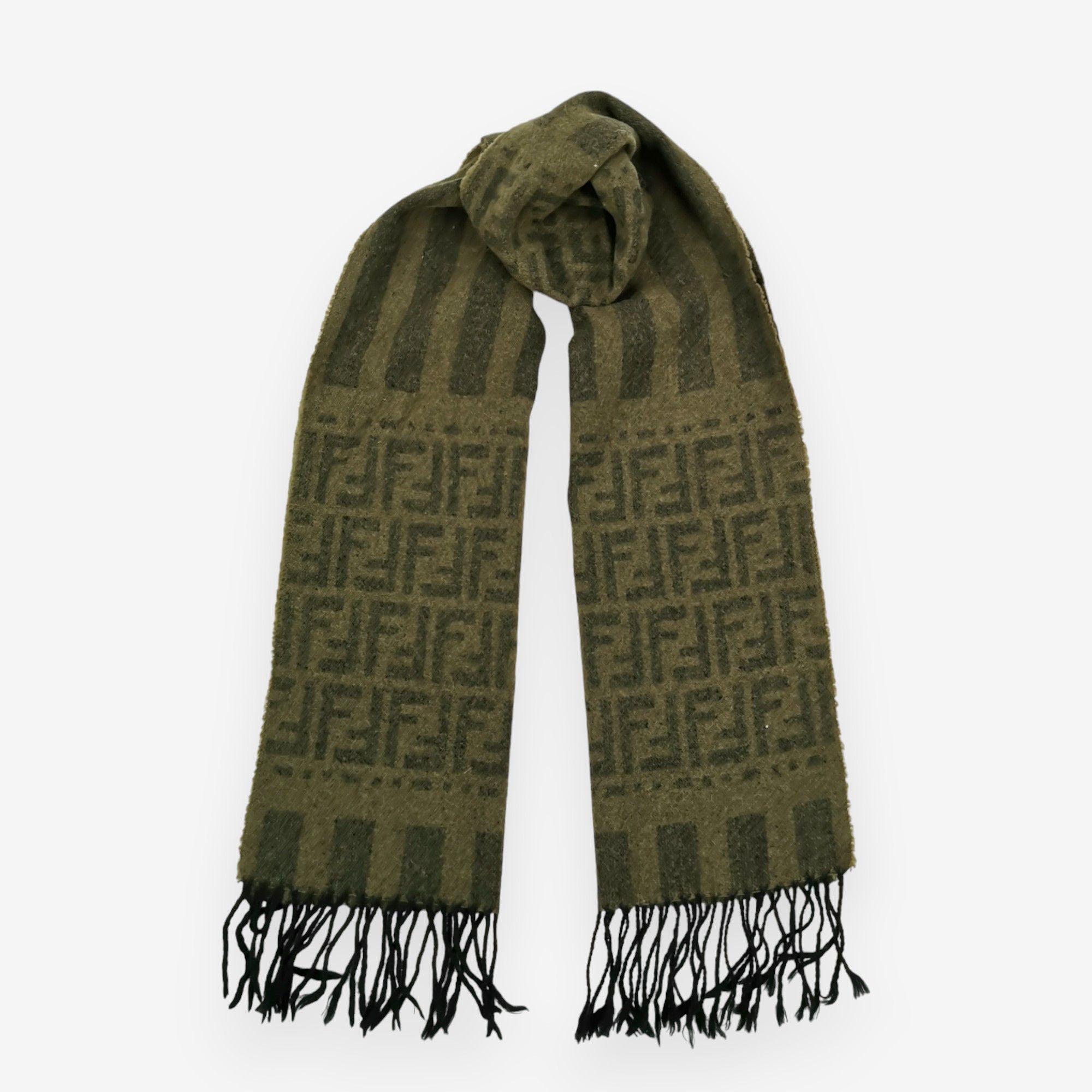 Vintage FENDI Scarf Fendi Zucca Monogram Wool Scarves