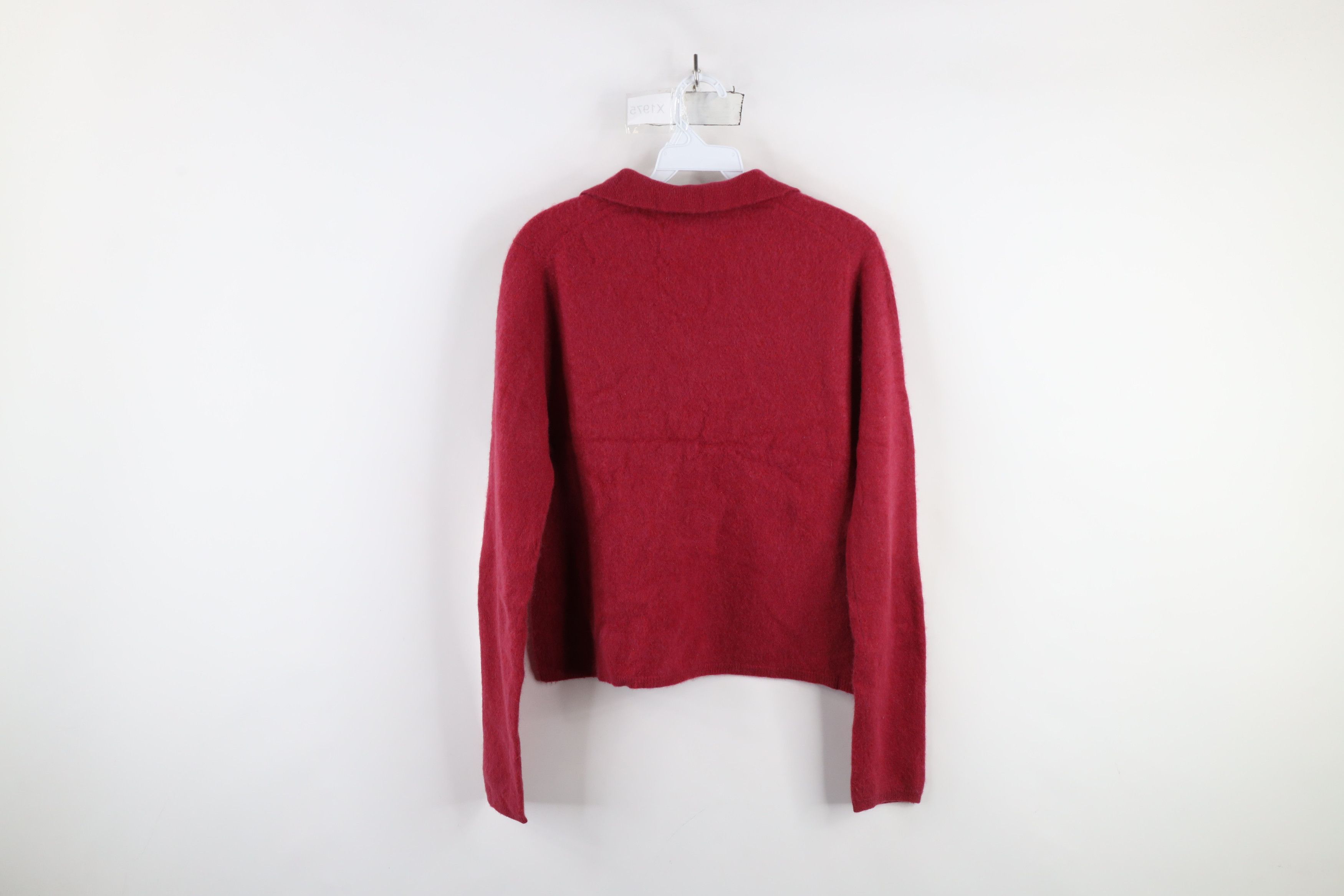 Vintage Vintage Streetwear Soft Cashmere Knit Collared Sweater Red Size XL / US 12-14 / IT 48-50 - 8 Thumbnail