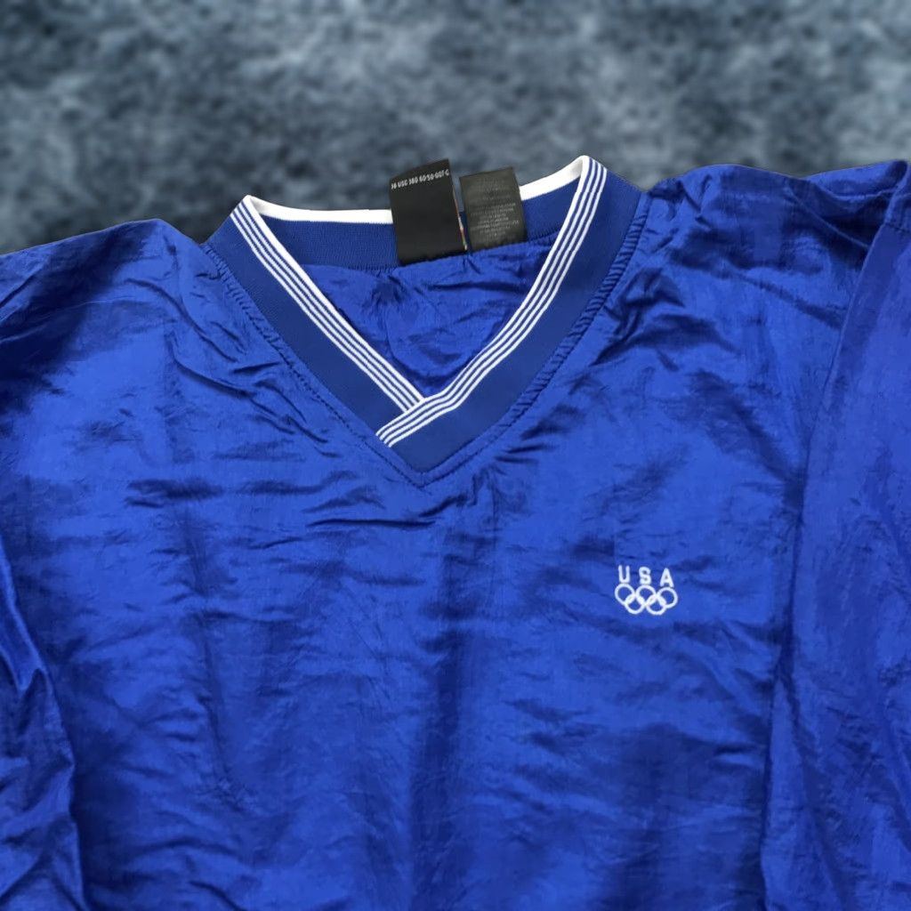 Vintage VINTAGE Olympics Jacket Mens Large Blue White Windbreaker Pullover JC Penney 90s Size US L / EU 52-54 / 3 - 1 Thumbnail
