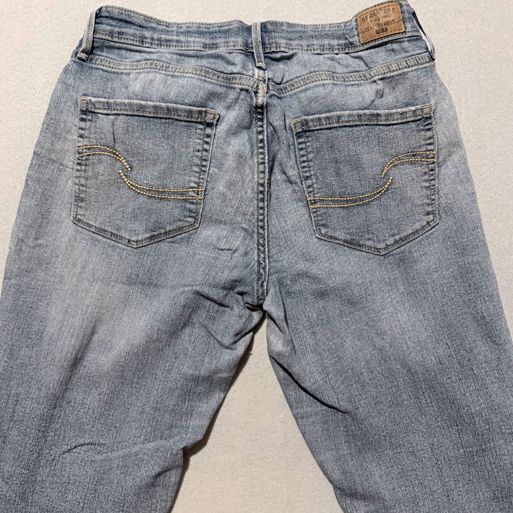 Levi's Levi's Signature by Levi Strauss Jeans Women Blue Distressed Mid-Rise Bootcut 6 Jeans Size 28" / US 6 / IT 42 - 4 Thumbnail