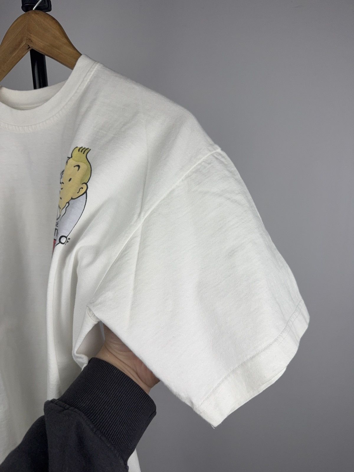 Vintage 00s Vintage Tintin Flight 714 Graphic Tee Y2K Cartoon Rare M Size US M / EU 48-50 / 2 - 11 Thumbnail