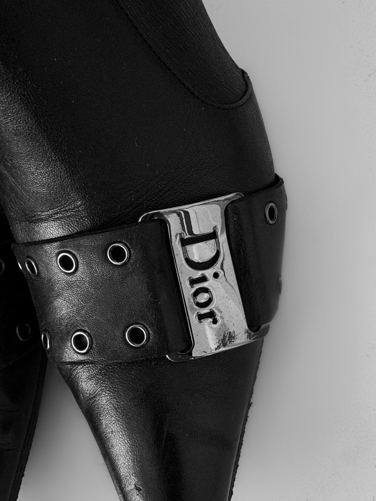 Dior Christian Dior by John Galliano Leather Knee-High Boots Size US 7 / IT 37 - 11 Thumbnail