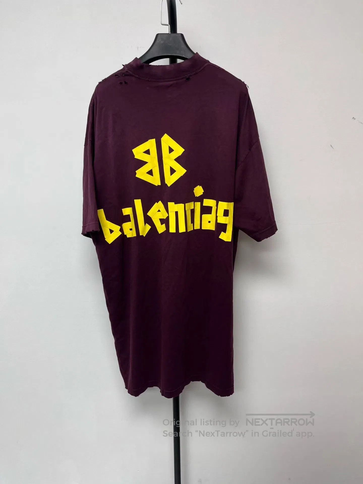 Balenciaga Balenciaga Tape Letter Crewneck Fitted T-Shirt. Size US S / EU 44-46 / 1 - 2 Thumbnail