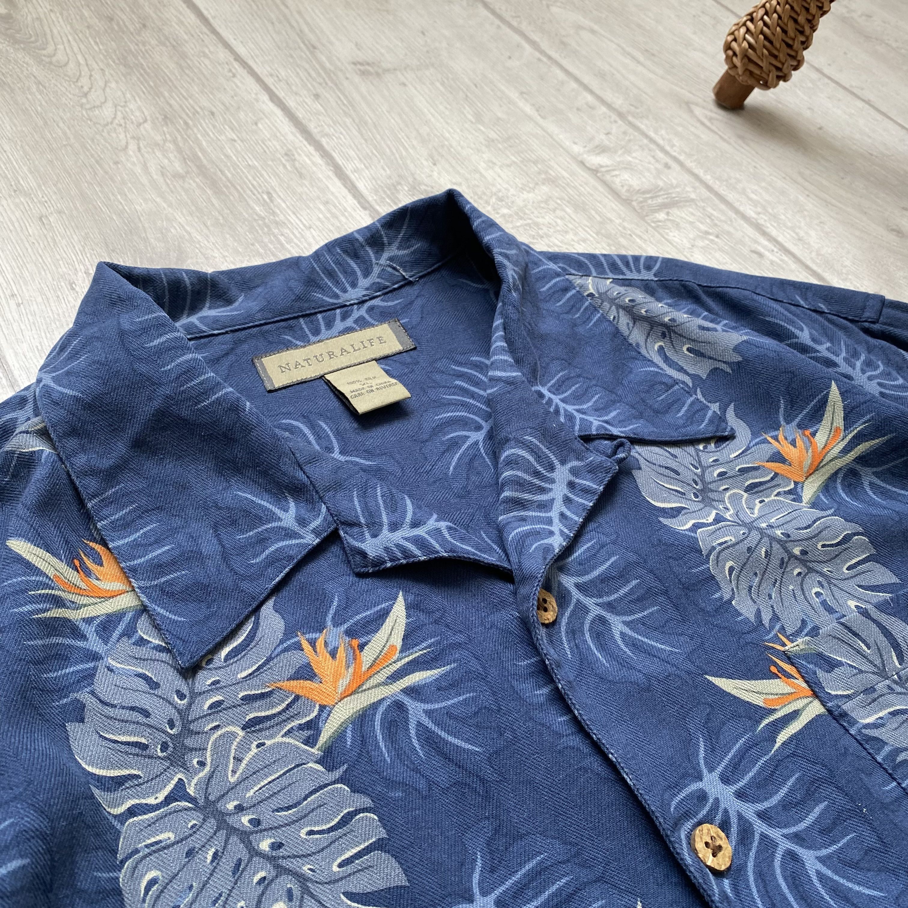Vilebrequin 🦜 Vintage Silk Heavy Hawaiian Shirt Short sleeve Oldmoney Size US XL / EU 56 / 4 - 4 Thumbnail