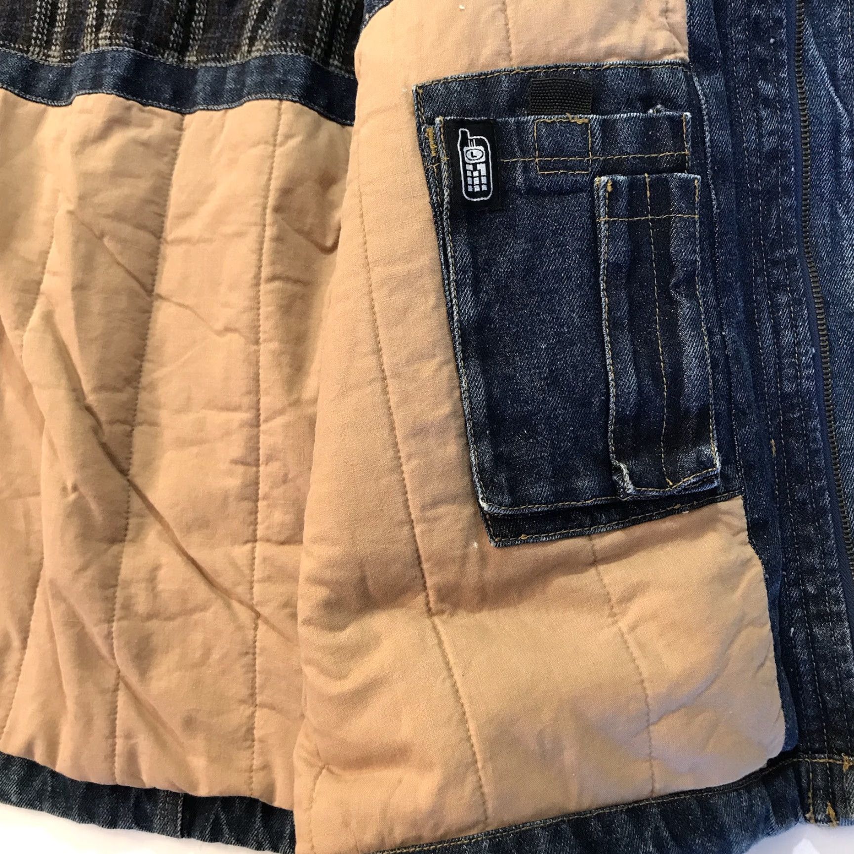 Lee Lee Jacket Denim WoolLined Barn Coat Mens L Blue - Lee Storm Rider - Vintage-Inspired Winter Trucker Coat Size US 33 - 6 Thumbnail
