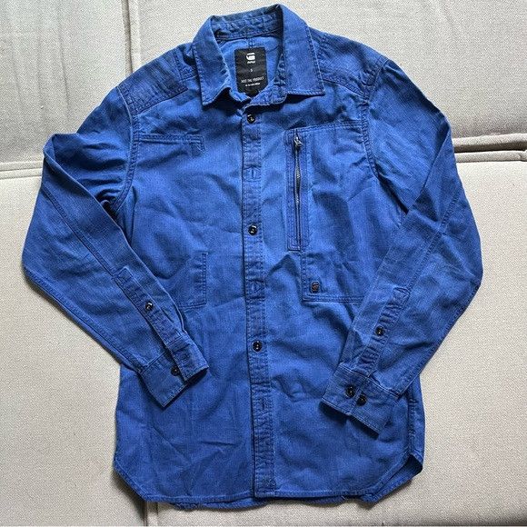G-Star NWOT G star raw Blue button down denim long sleeve Size US S / EU 44-46 / 1 - 1 Thumbnail