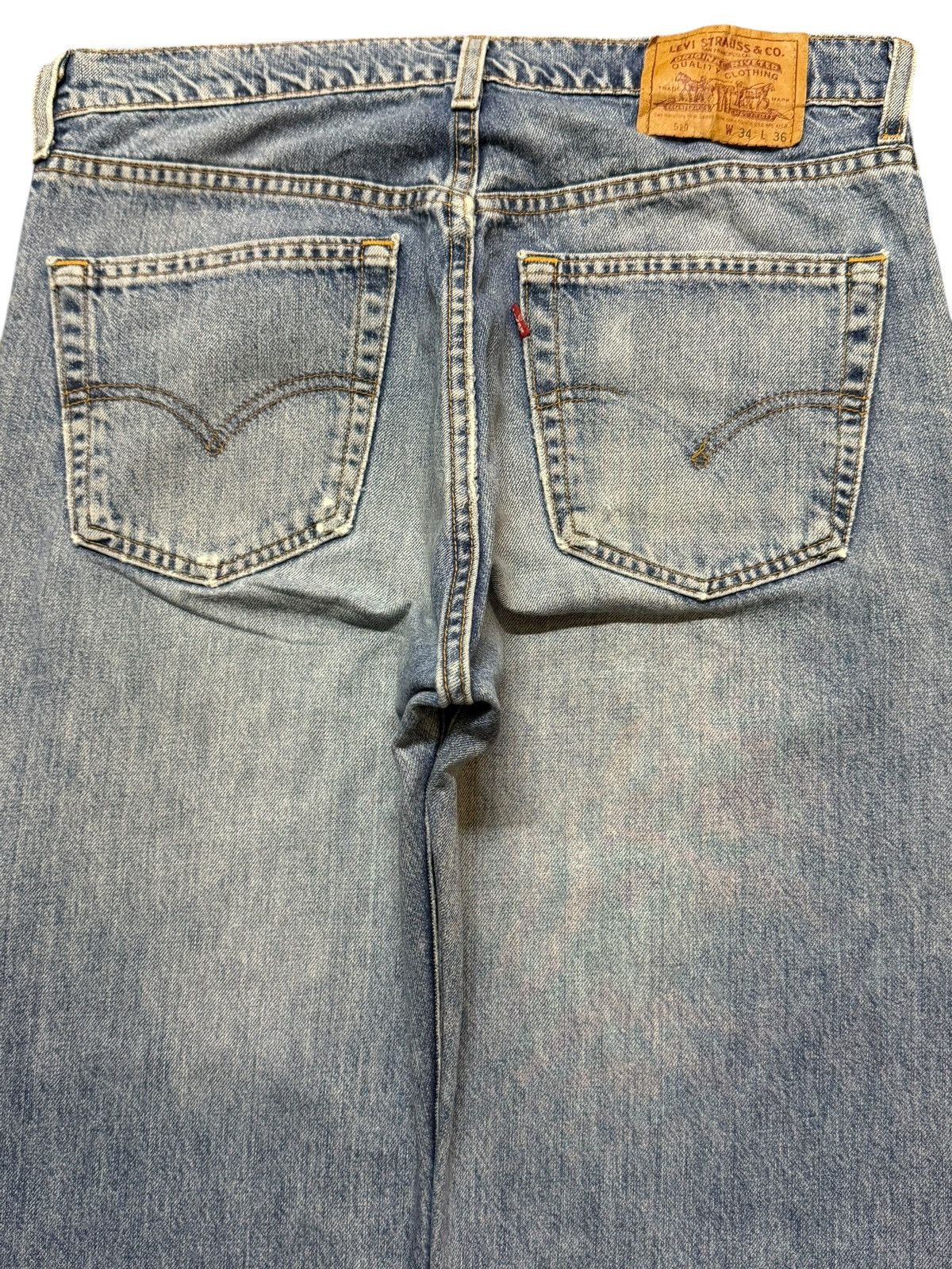 Levi's Vtg 80s Levis 519 Blue Faded Wash Distressed Straight Loose Size US 33 - 4 Thumbnail