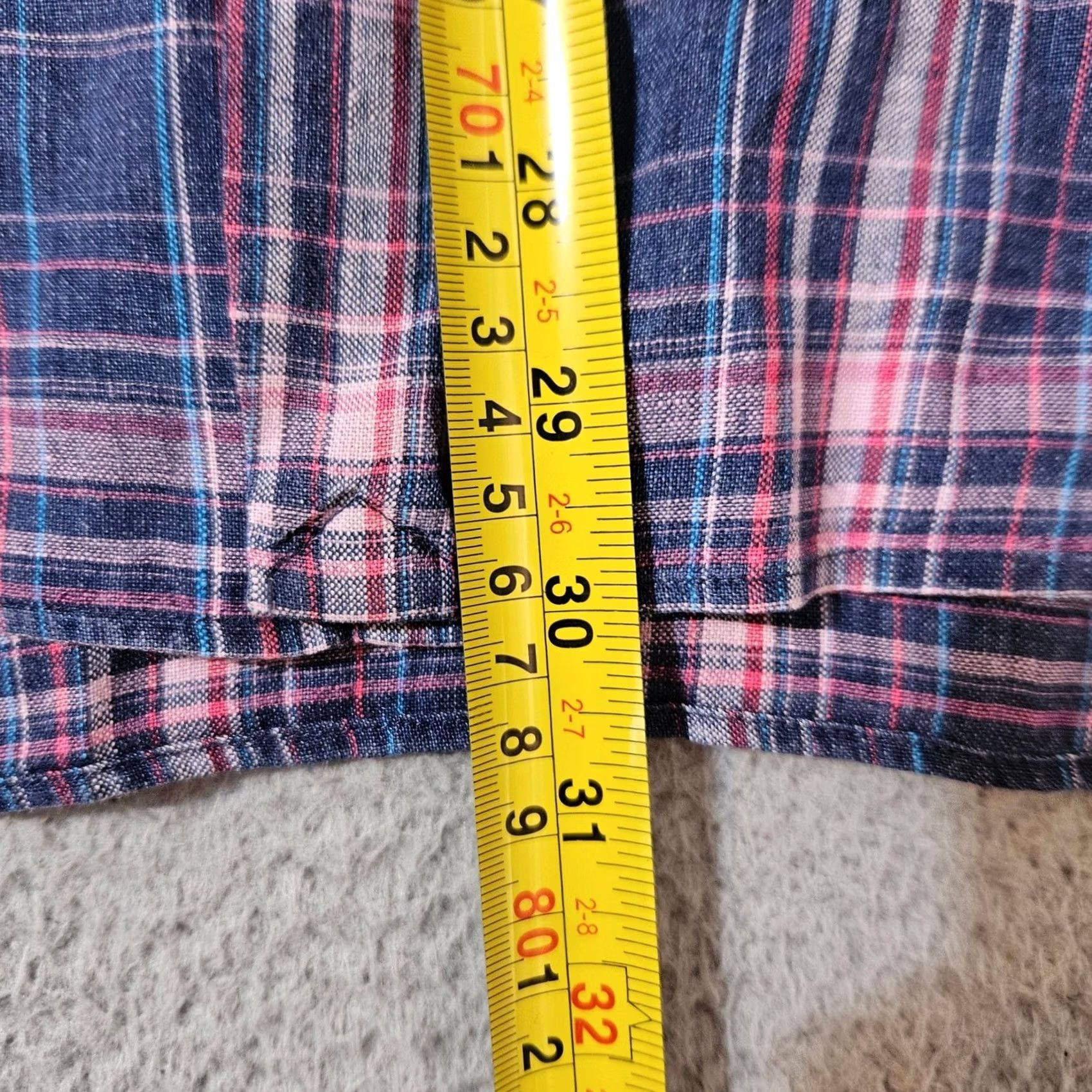 Murano Murano Baird McNutt Linen Shirt Men's XL Blue Red Button Down Plaid Checkered Size US XL / EU 56 / 4 - 6 Thumbnail