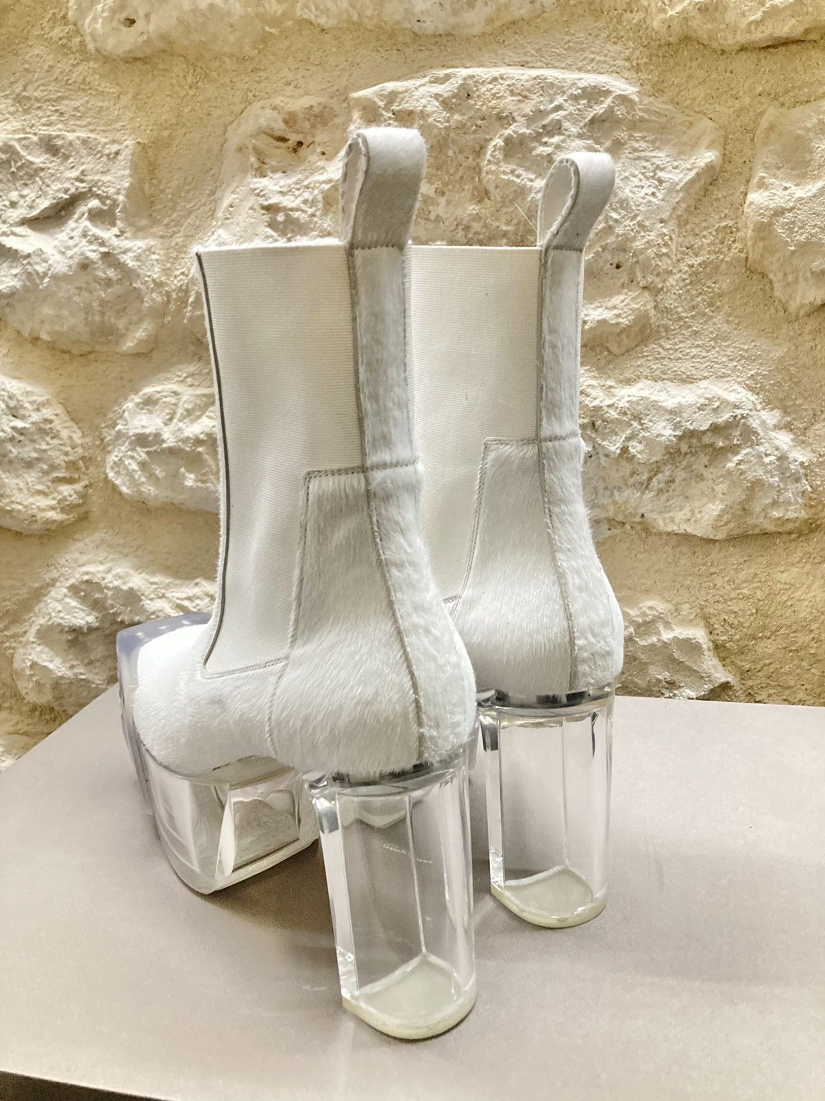 Rick Owens NEVER WORN/ Rick Owens Chalk White Grill Kiss Boots Size US 8 / EU 41 - 2 Thumbnail