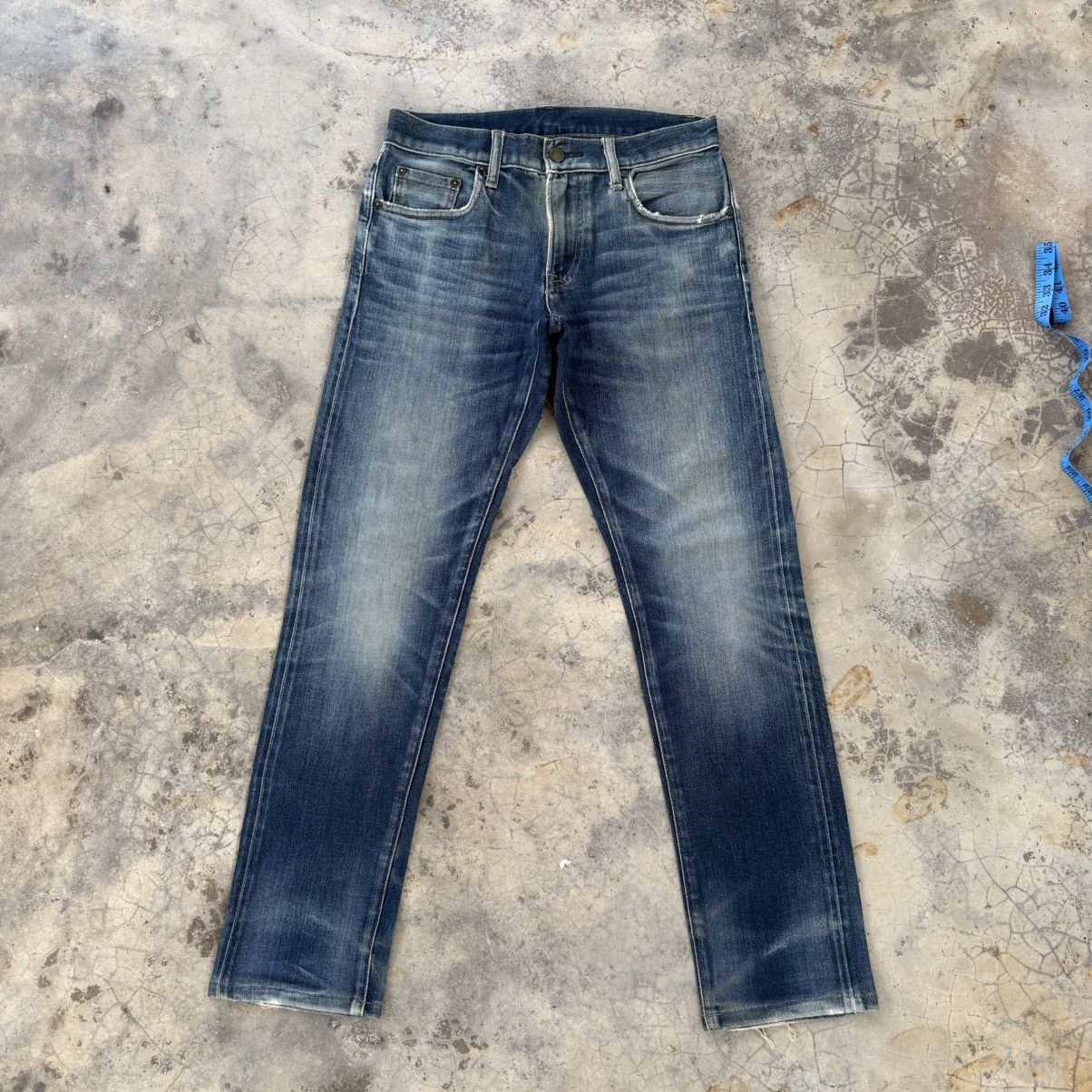 Japanese Brand Vintage Japanese skinny faded Jean denim pants Size US 30 / EU 46 - 1 Thumbnail