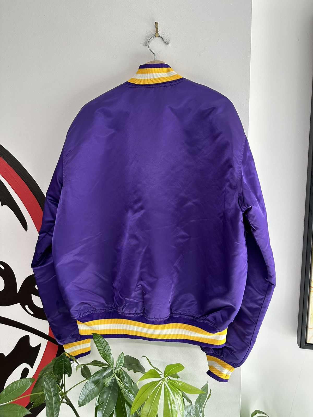 Starter × Vintage Vintage 80s NFL Minnesota Vikings Satin Bomber Jacket SizeXL Size US XL / EU 56 / 4 - 6 Thumbnail