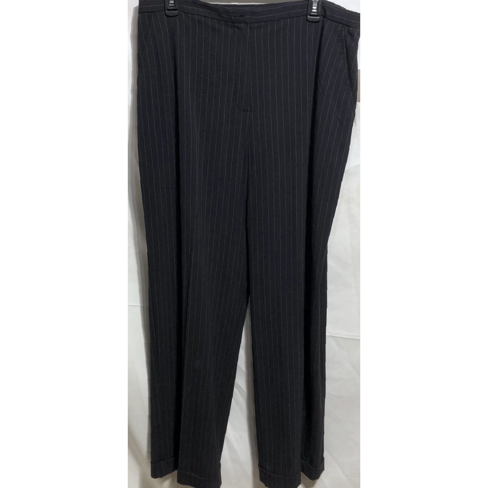 Vintage Danny & Nicole 2pc Suit Navy Stripe Blazer Jacket & Slacks Women 16 Career Office Vintage No Size XXL / US 16-18 / IT 52-54 - 5 Thumbnail