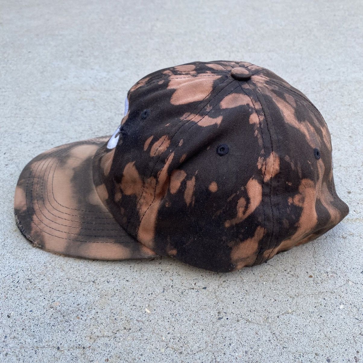 Supreme Supreme S Logo 6-Panel Hat Navy Blue 2014 Bleach Tie Dye Size ONE SIZE - 2 Thumbnail