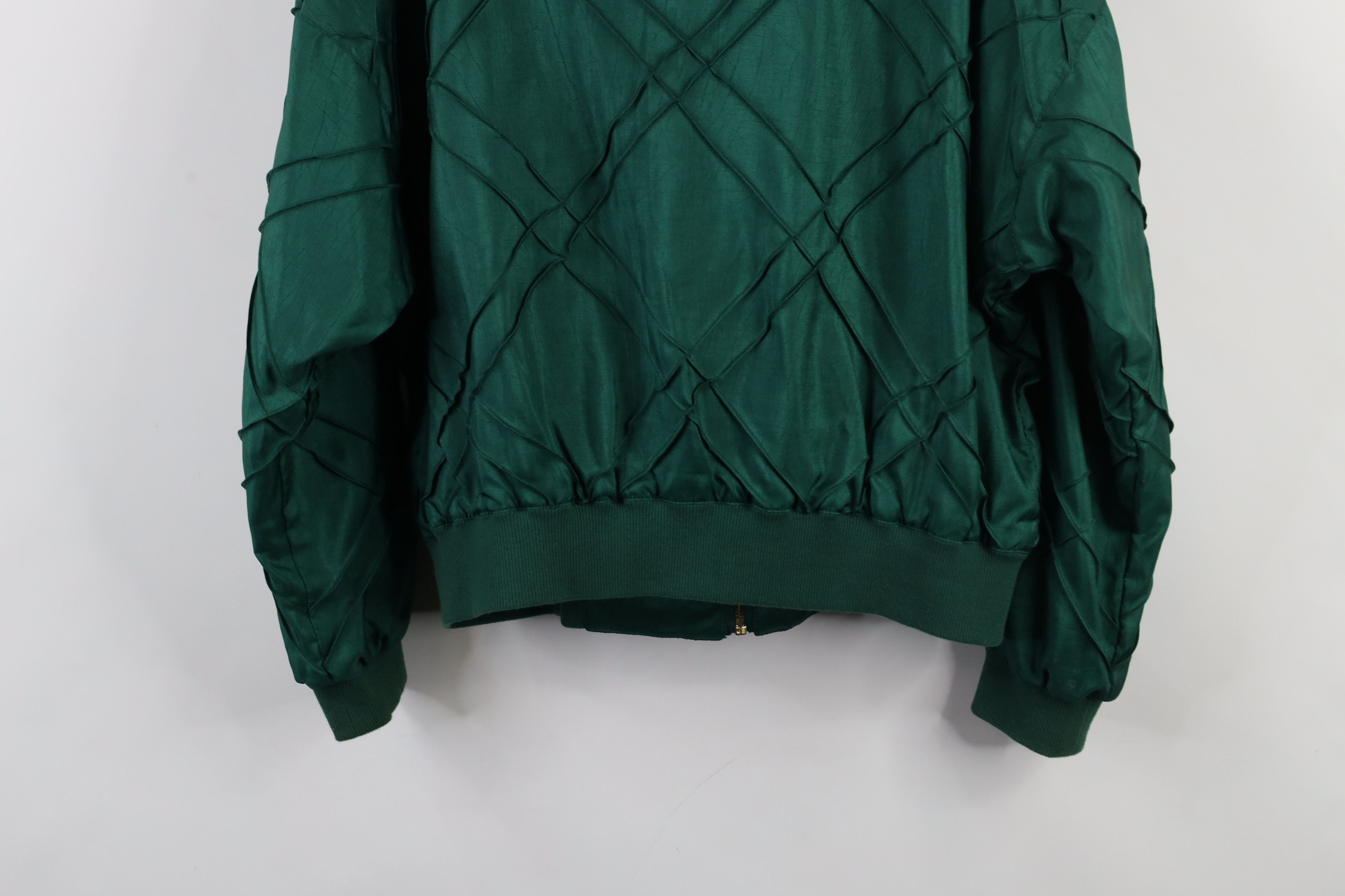 Vintage Vintage 90s Streetwear Silky Polyester Bomber Jacket Green Size M / US 6-8 / IT 42-44 - 12 Thumbnail