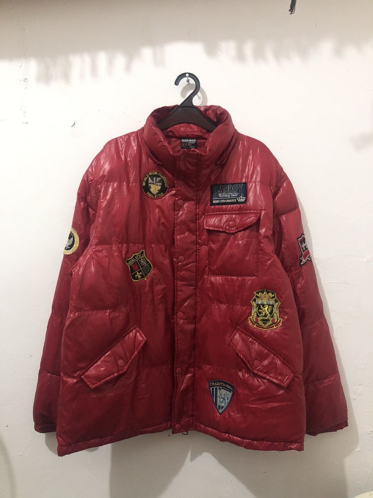 image of Made In USA x Vintage Jacket Puffer Badboy in Red, Men's (Size Large)