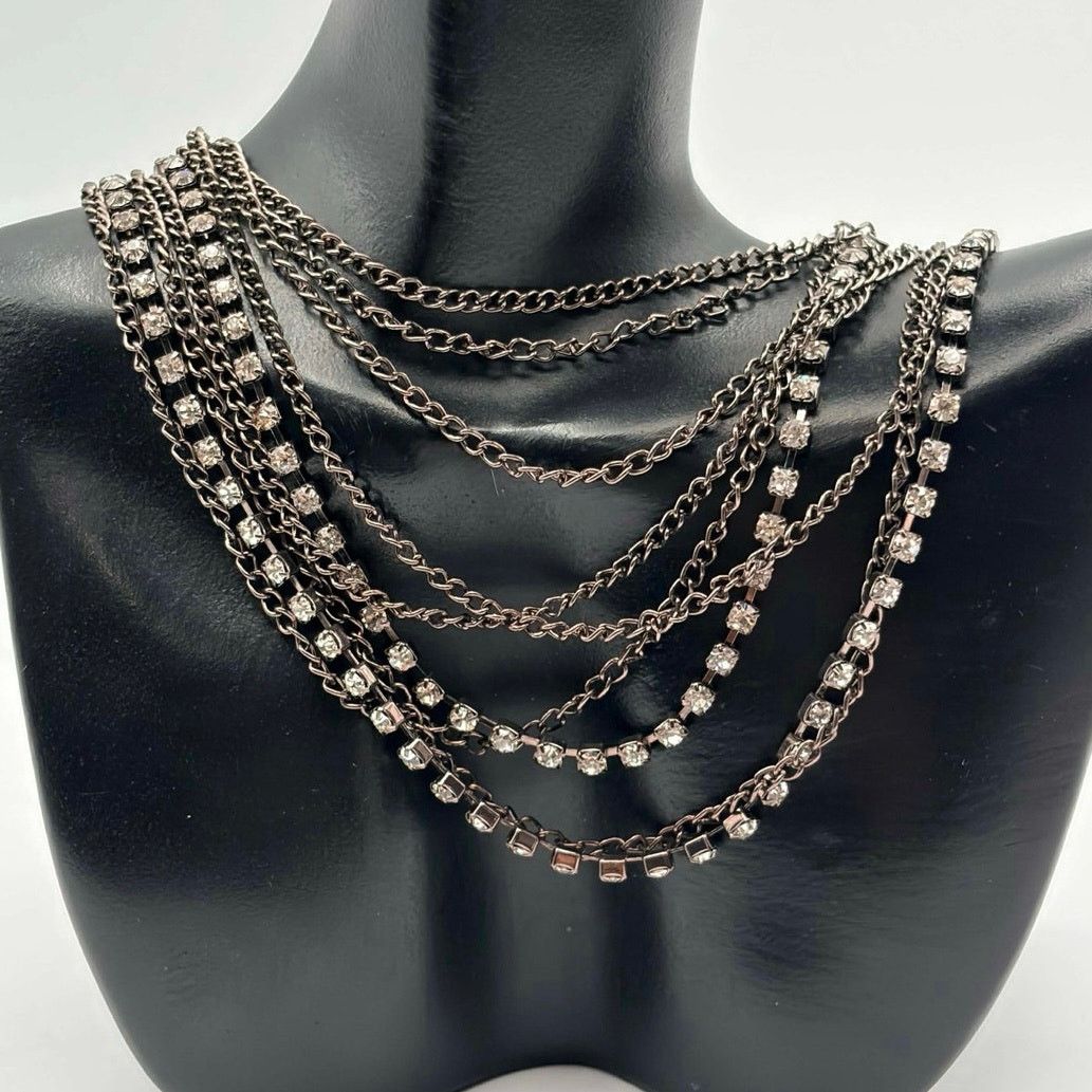 Other Silver Layered Chain Necklace Size ONE SIZE - 2 Thumbnail