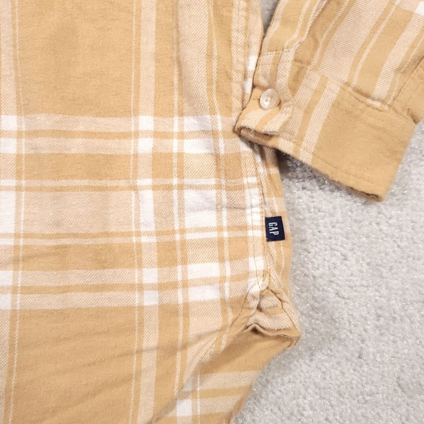 Gap Gap Flannel Button Up Shirt Women's XXL Yellow Plaid Collared Pocket Casual Blouse Shirt Men/Women? Size XXL / US 16-18 / IT 52-54 - 5 Thumbnail