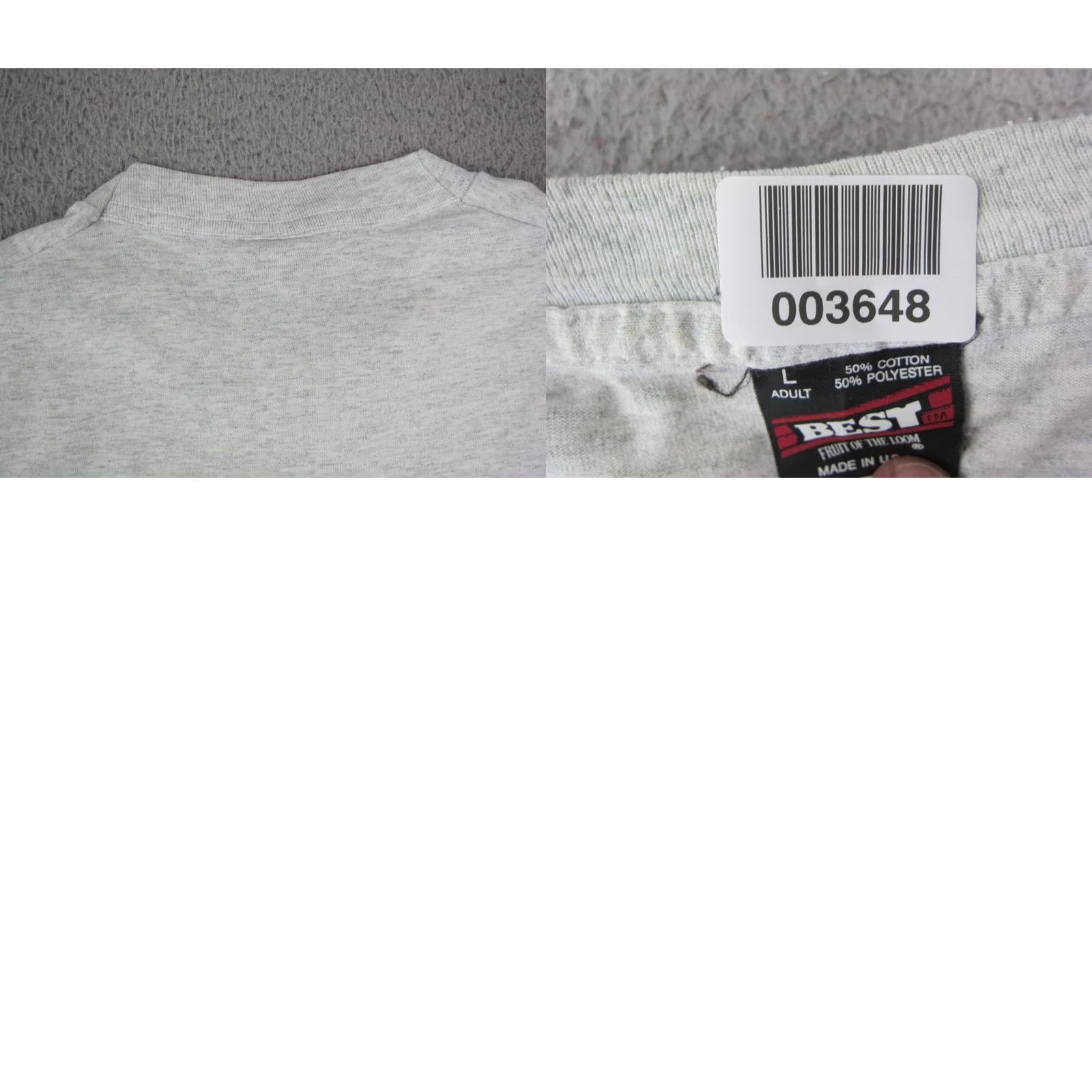 Fruit Of The Loom VINTAGE Lake View Triathlon Shirt Mens Large Gray 80s 90s Size US L / EU 52-54 / 3 - 9 Thumbnail