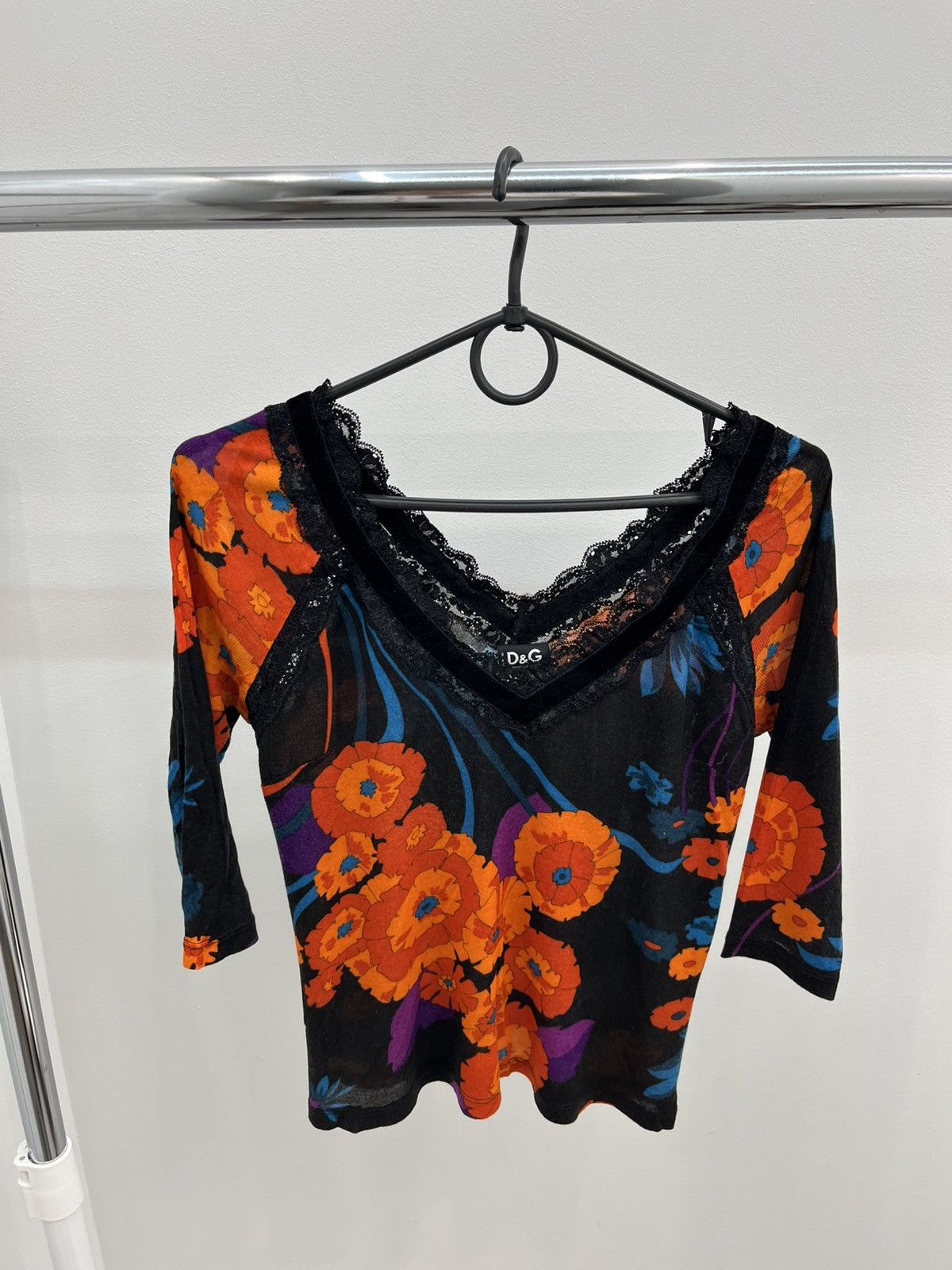 Dolce & Gabbana D&G Dolce & Gabbana Archive Floral Lace Trim Longsleeve Y2K Size M / US 6-8 / IT 42-44 - 4 Thumbnail
