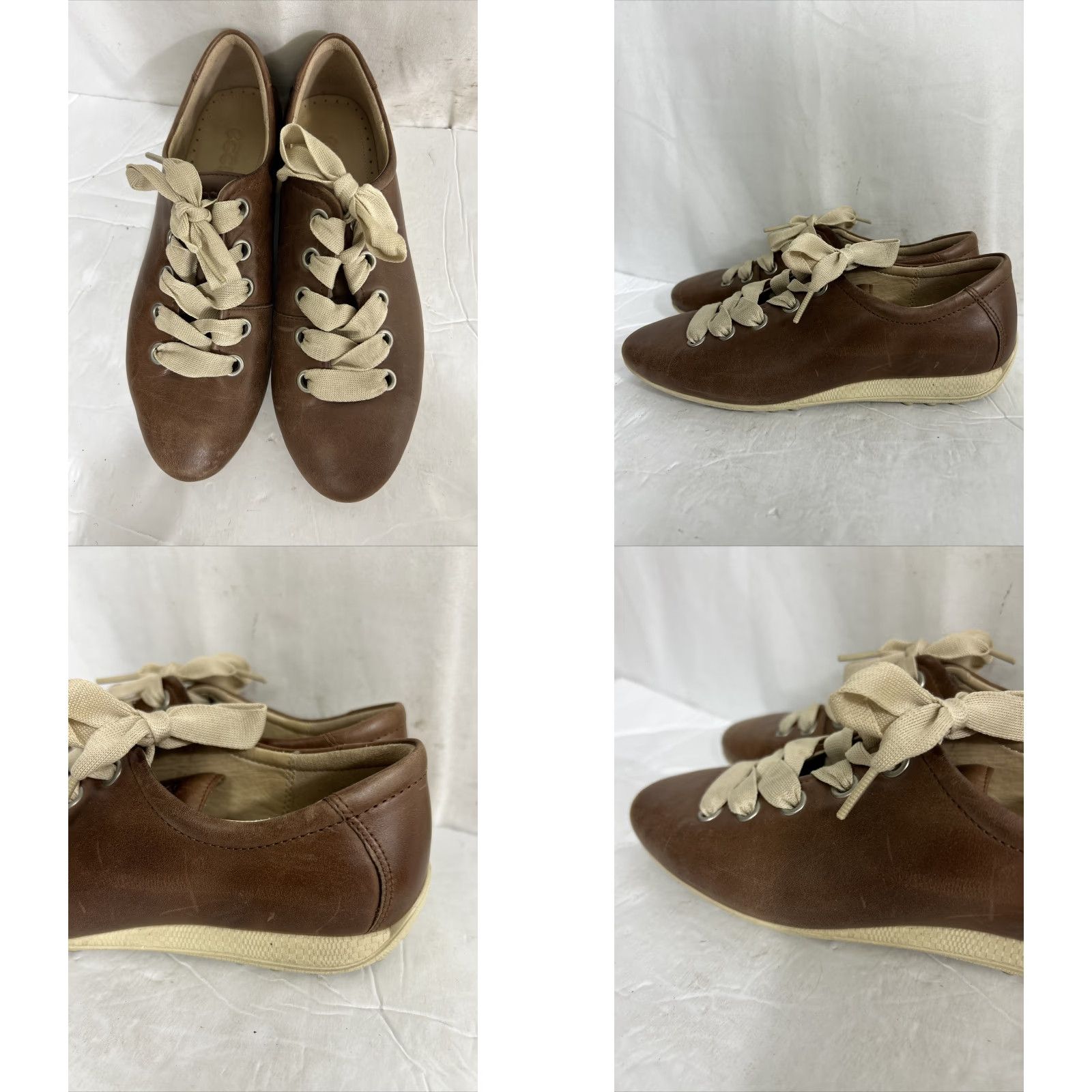 Ecco ECCO Chase Tie Sneaker Leather Low Top Brown Womens 5.5 US 36 EU Shoes Lace Up Size M / US 6-8 / IT 42-44 - 8 Thumbnail