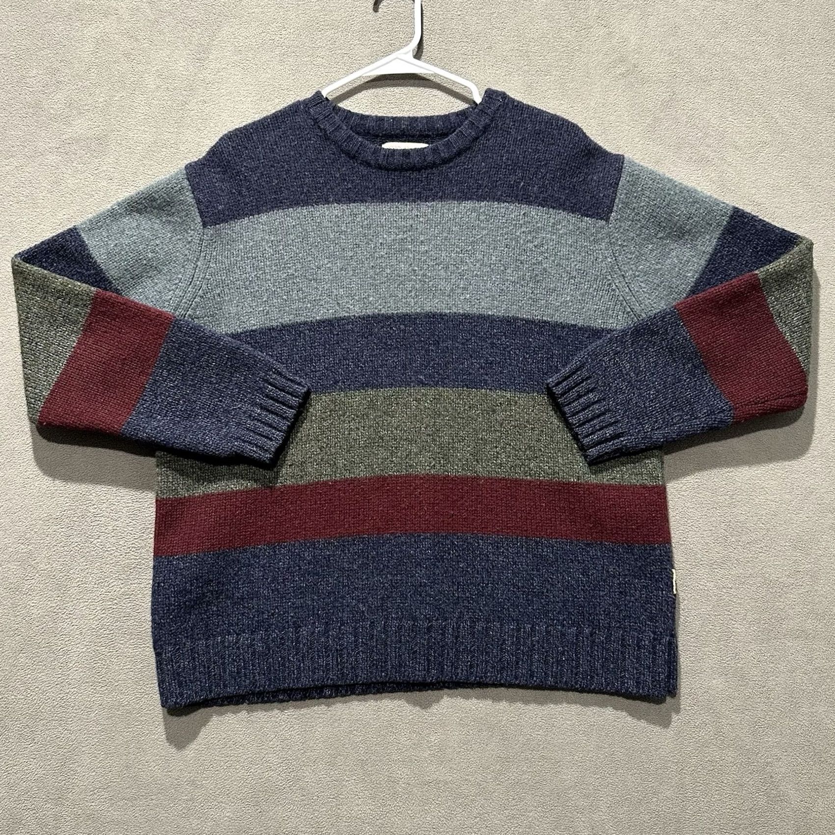 American Eagle Outfitters VINTAGE American Eagle Sweater Mens XL Blue Striped Lambswool 90s Hong Kong Size US XL / EU 56 / 4 - 2 Thumbnail