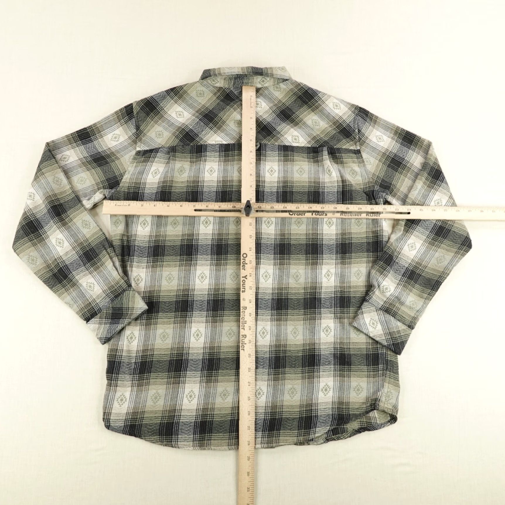 Hurley Hurley Shirt Mens Medium Gray Plaid Flannel Southwestern Button Up Skater Surfer Size US M / EU 48-50 / 2 - 7 Thumbnail