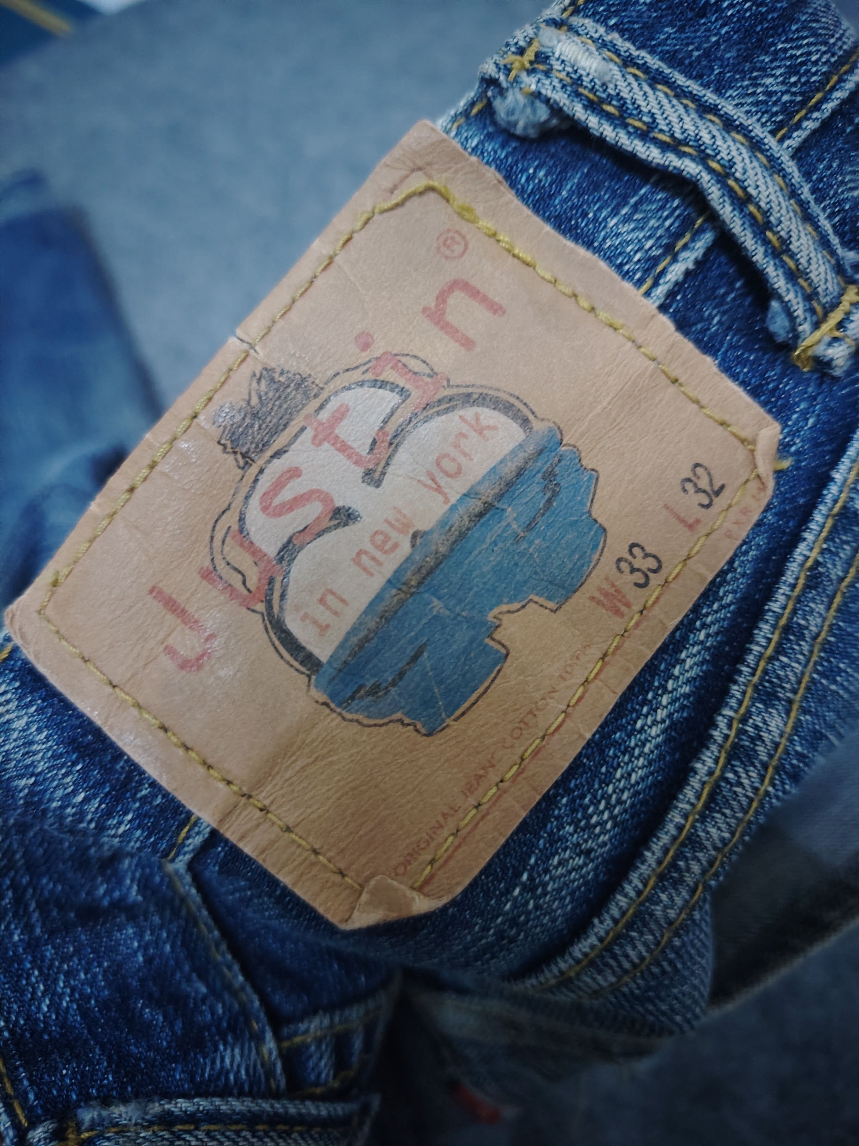 Japanese Brand 💥Best Offer💥Vintage Justin Jeans Distressed Denim Size US 33 - 13 Thumbnail