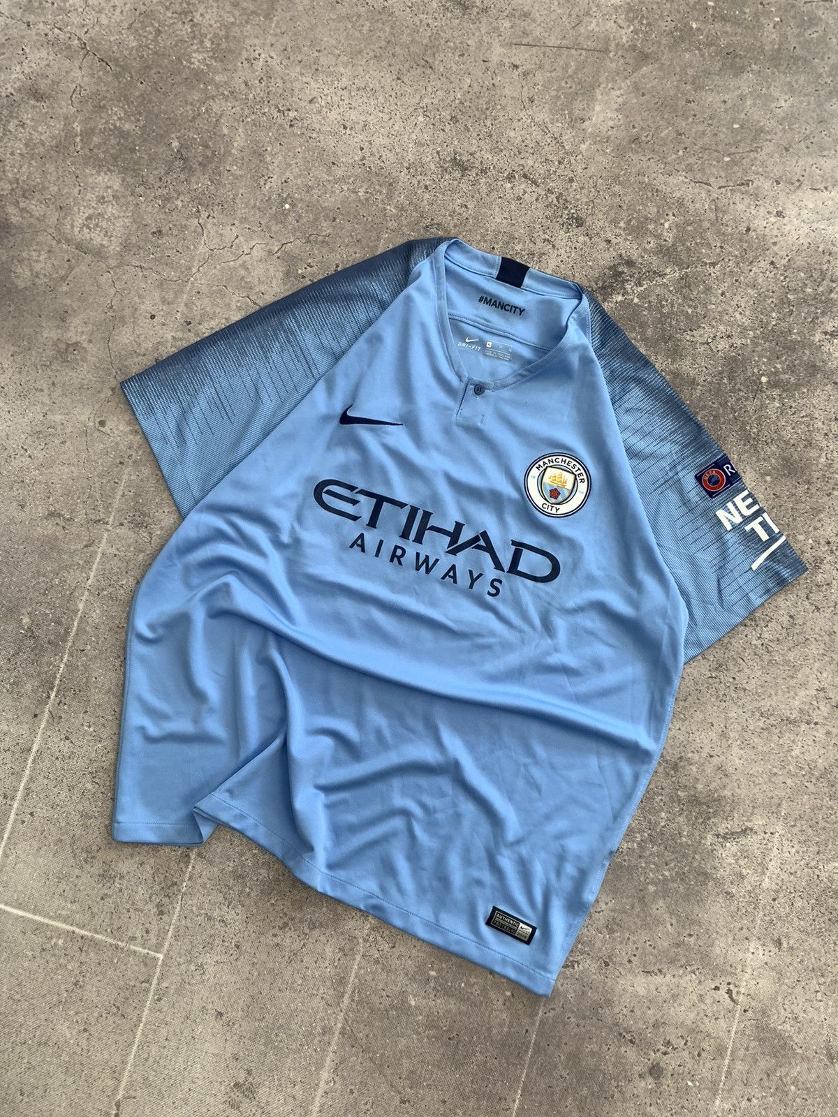 Nike × Vintage Vintage Nike Manchester City Kun Aguero 2018 blockcore Size US XL / EU 56 / 4 - 4 Thumbnail