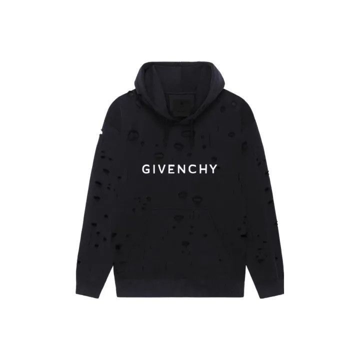 Other Givenchy Givenchy Distressed Logo Hoodie for Men -2507 Size US XXL / EU 58 / 5 - 1 Thumbnail