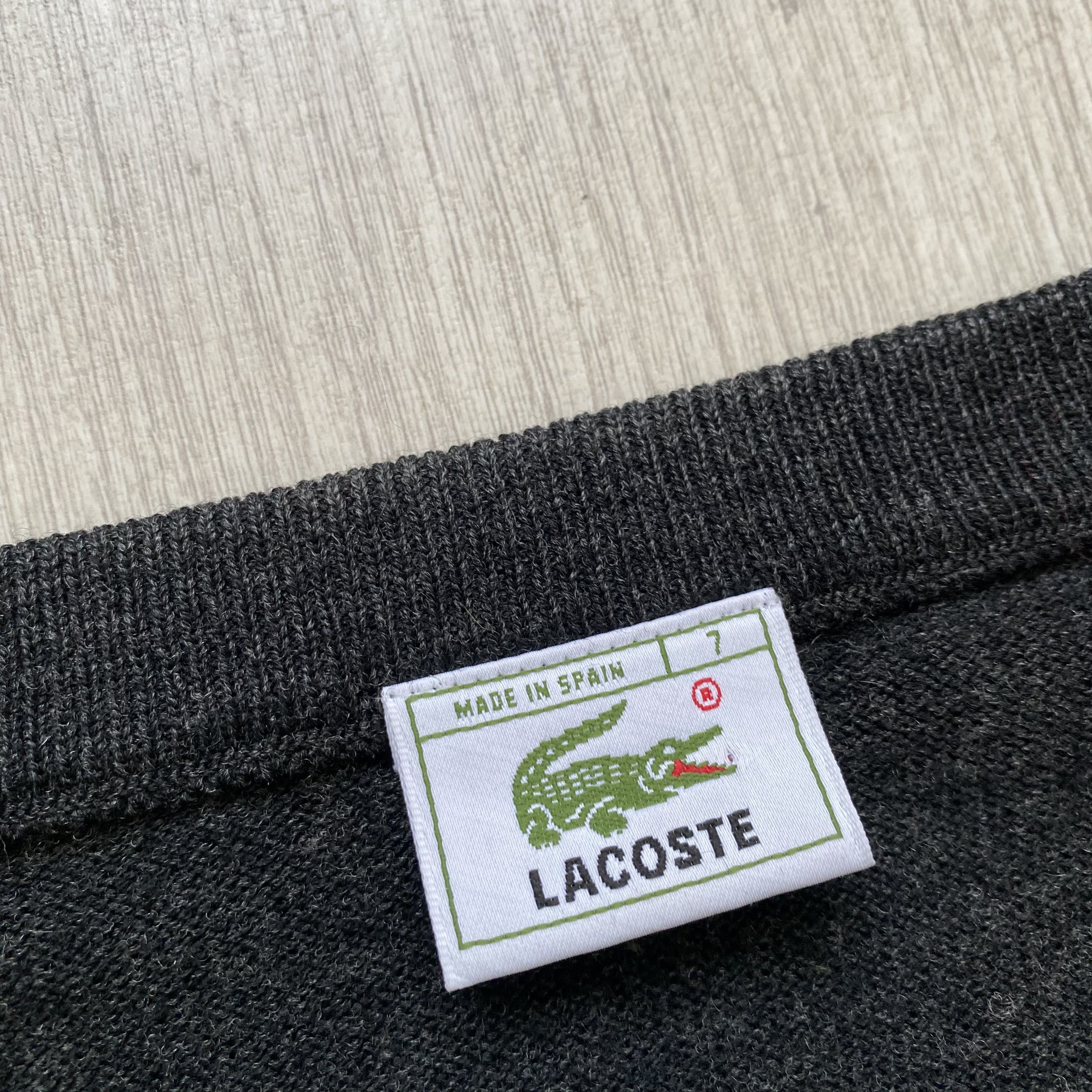 Lacoste 🐊 Vintage 80-90s Lacoste Wool Sweater Vest Made in France Size US XL / EU 56 / 4 - 6 Thumbnail