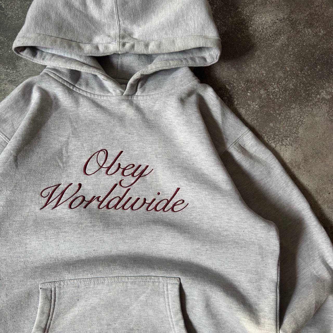 Japanese Brand Obey Worldwide Vintage Boxy Hooded Sweatshirt Size US S / EU 44-46 / 1 - 4 Thumbnail
