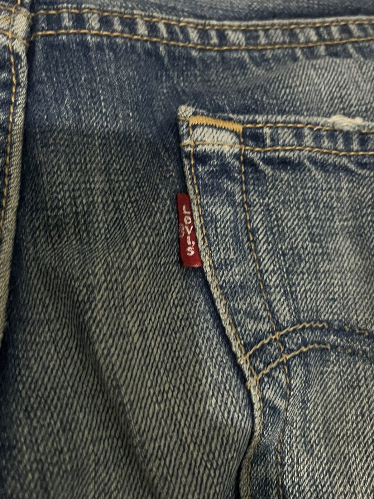 Levi's Vintage Levis Distressed Patchwork Jeans Size US 31 - 8 Thumbnail