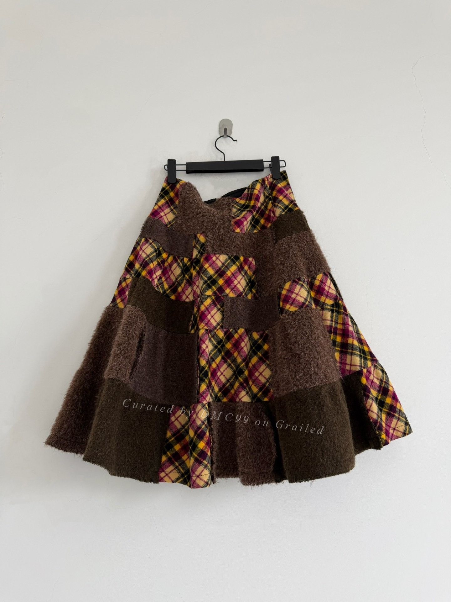 Rei Kawakubo Comme des Garçons 2005 Tricot Fur Patch Skirt Size 36" / US 14 / IT 50 - 1 Thumbnail
